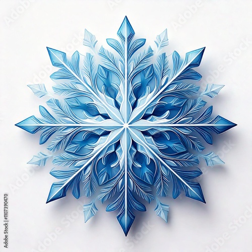 snowflake on white snow logo illustration design