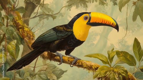 Chestnut-mandibled Toucan or Swainsons Toucan - Ramphastos swainsonii, from Central America photo