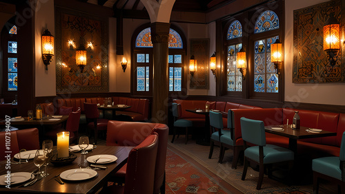 Traditional Turkish Restaurant Interior