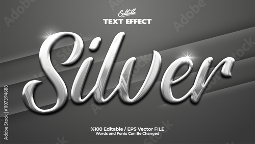 Editable Silver Text Effect
