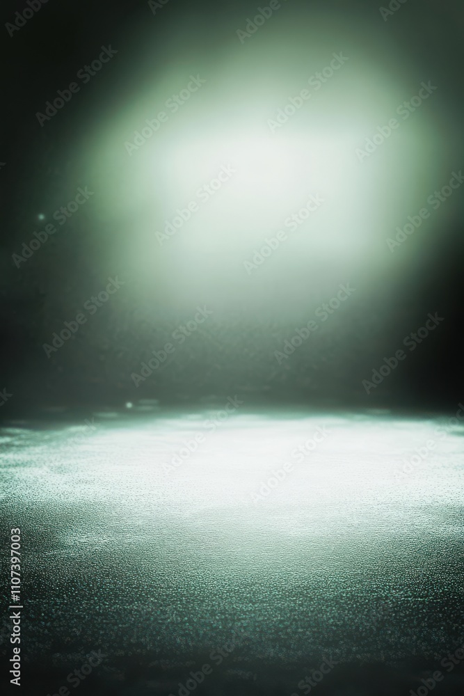 A mysterious, dimly lit space with a hazy, greenish glow emanating from above, creating an ethereal atmosphere. A mysterious, dimly lit space with a hazy, greenish glow emanating from above, creating an ethereal atmosphere.