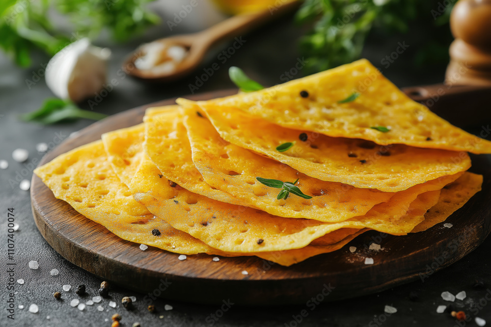 Thin and Crispy Socca with Fresh Herbs and Sea Salt Thin and Crispy Socca with Fresh Herbs and Sea Salt
