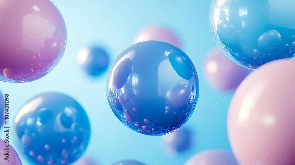 Vibrant floating bubbles an abstract digital art background Vibrant floating bubbles an abstract digital art background
