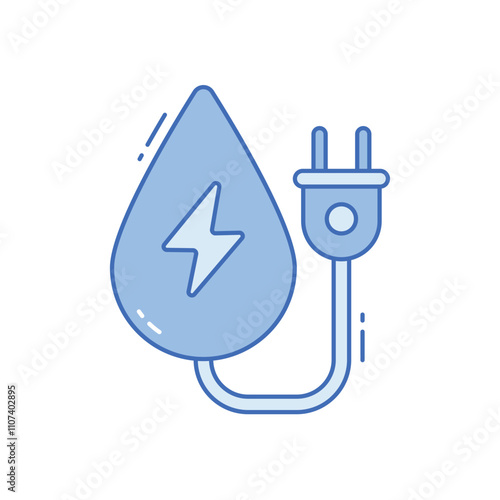 Water energy vector icon