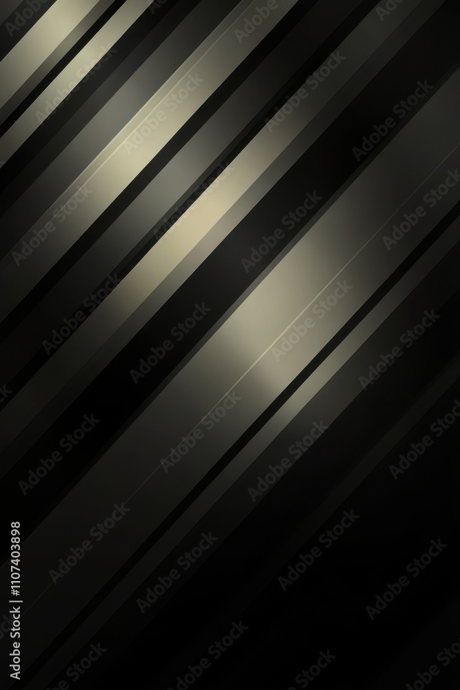 Obraz premium Abstract diagonal lines in shades of black and gray, creating a sleek and modern background design.