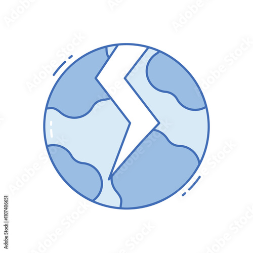 Earth quake vector icon