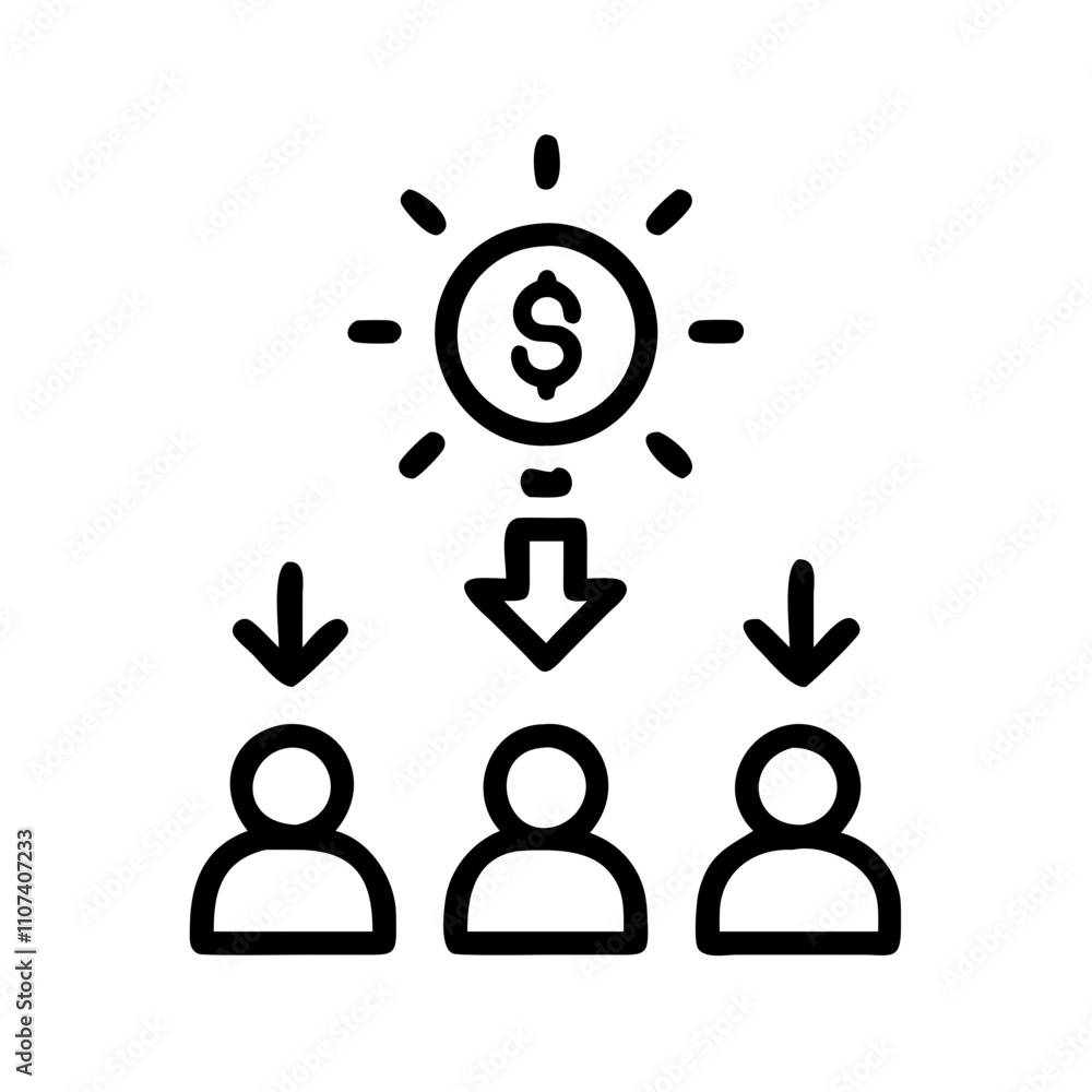 Fototapeta premium crowdfunding cacrowdfunding campaign icon, crowdfunding campaign vector icon, crowdfunding campaign flat illustration.