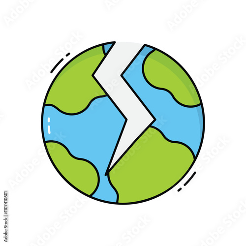 Earth quake vector icon