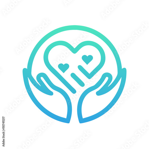 non profit organization logo icon, non profit organization logo vector icon, non profit organization logo flat illustration.
