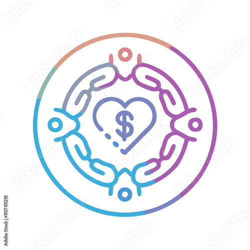 non profit organization icon, non profit organization vector icon, non profit organization flat illustration.




