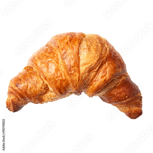 Obraz na płótnie French croissant bread isolated on transparent background w salonie