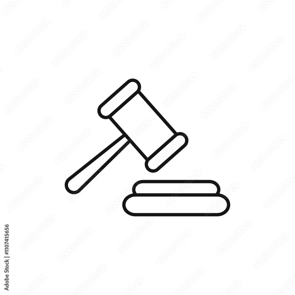 Auction icon Simple thin line flat symbol Auction icon Simple thin line flat symbol