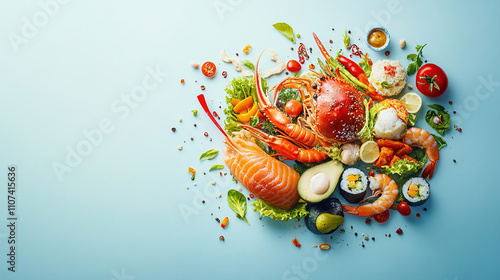 illustration of seafood  photo