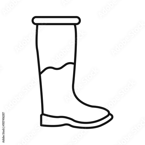 Brisk boots icon Simple thin line flat symbol