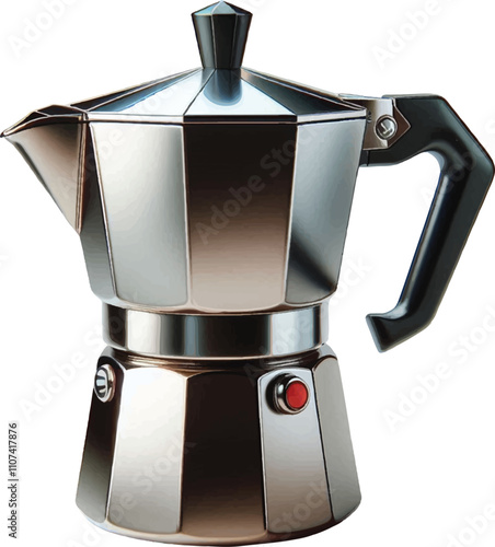 Realistic Coffee Maker Moka Pot 