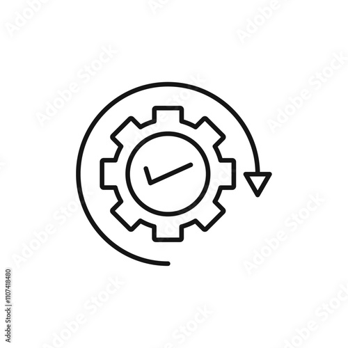 Execution icon Simple thin line flat symbol