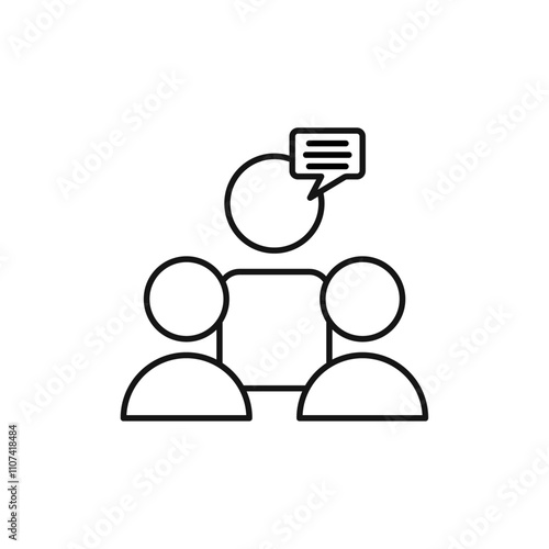 Expert opinion icon Simple thin line flat symbol