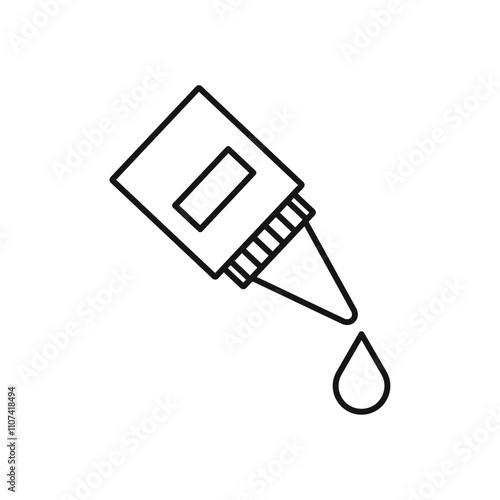 Eye drop icon Simple thin line flat symbol