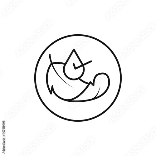 Hypoallergenic tested icon Simple thin line flat symbol