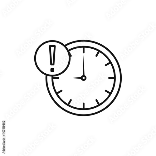 Late icon Simple thin line flat symbol
