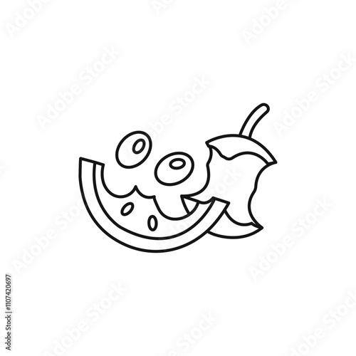 Organic waste icon Simple thin line flat symbol