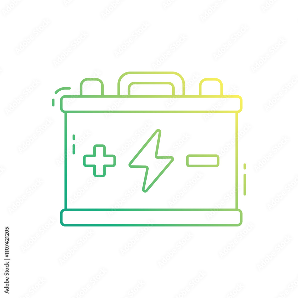 Accumulator vector icon Accumulator vector icon