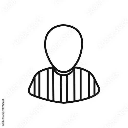 Prisoner icon Simple thin line flat symbol