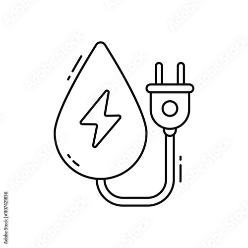 Water energy vector icon