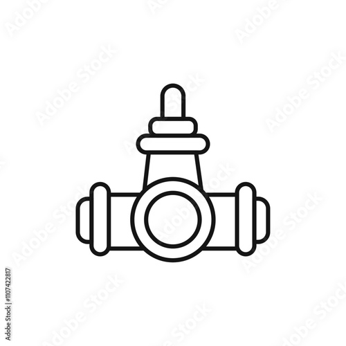 Valve icon Simple thin line flat symbol