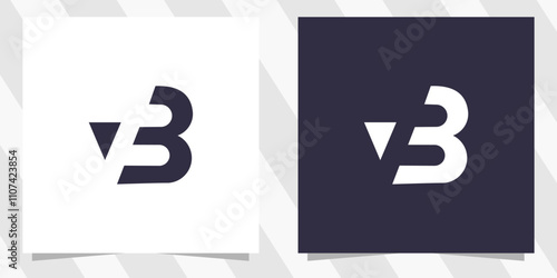 letter vb bv logo design vector