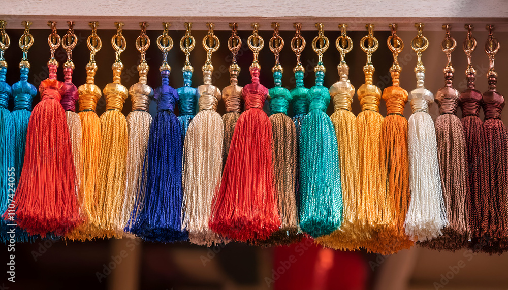 custom made wallpaper toronto digital colorful tassels for design