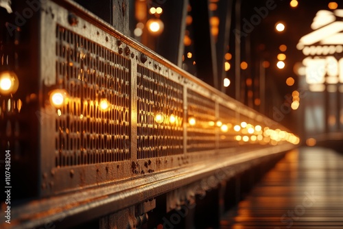 Wallpaper Mural This captivating image showcases a vintage bridge adorned with warm ambient lighting, creating a mesmerizing atmosphere filled with charm and nostalgia. Torontodigital.ca