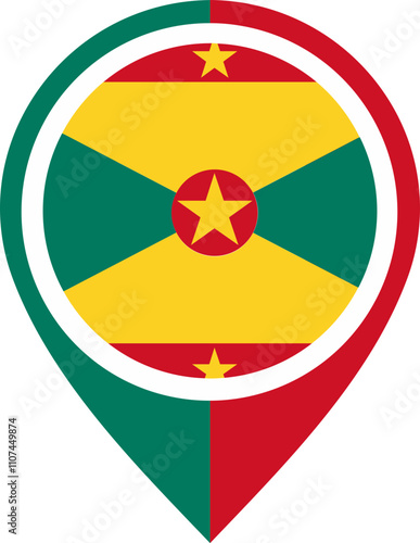 Free Download Map Icon Inside Grenada Flag - GFXLoad