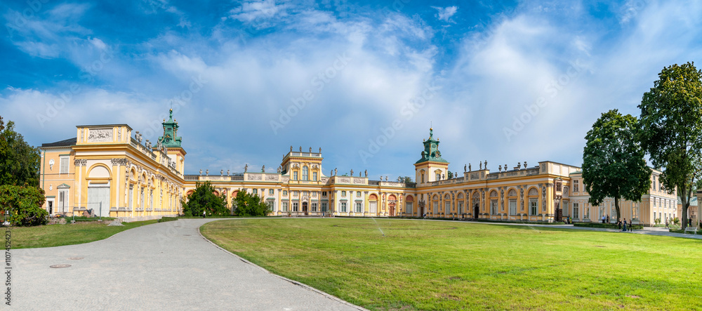 Fototapeta premium The Baroque Royal Palace in Wilanów, Masovian Voivodeship, Poland
