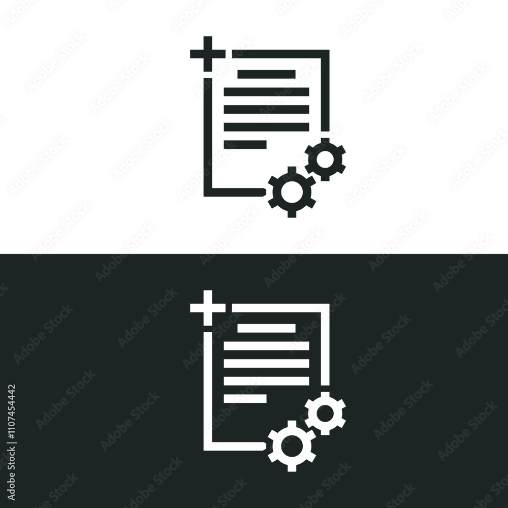 Fotografie Add new project icon isolated on white background