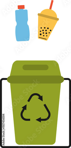 Sorting Garbage Illustration