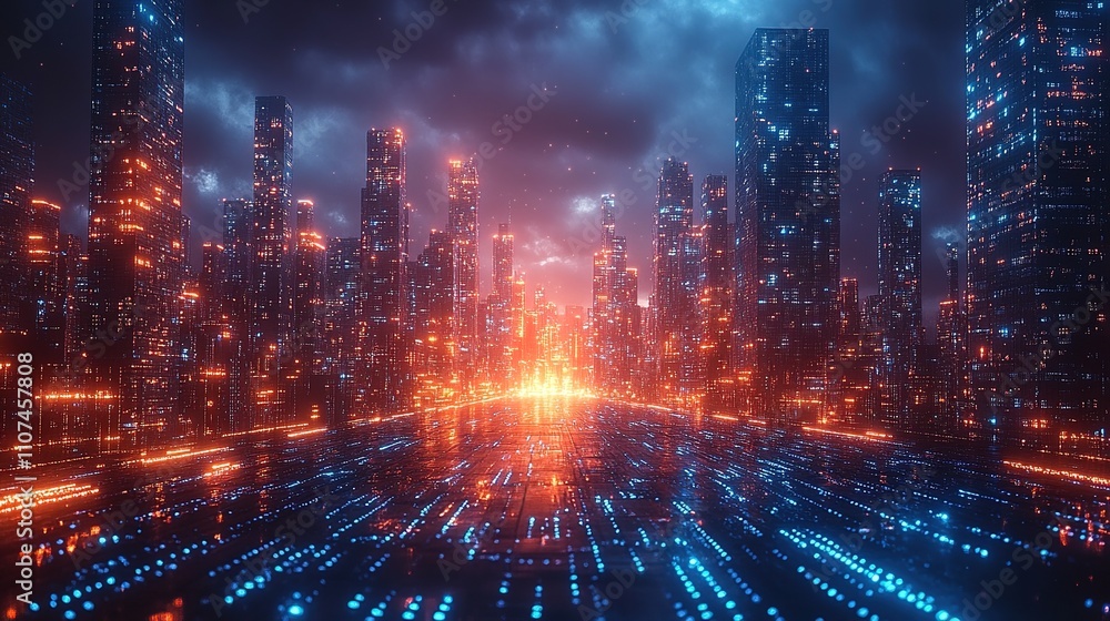 Obraz premium Internet Technology Digital Ai