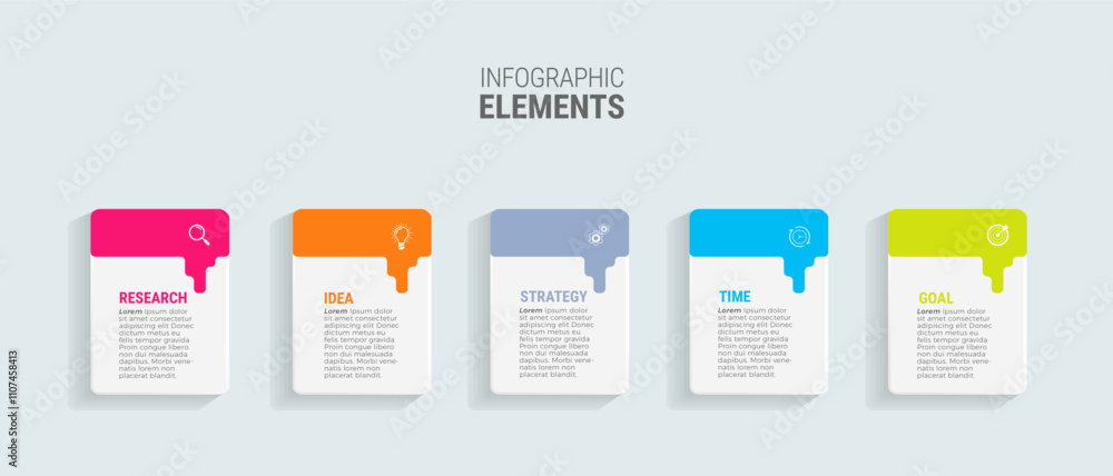 Obraz premium Steps infographic business design template