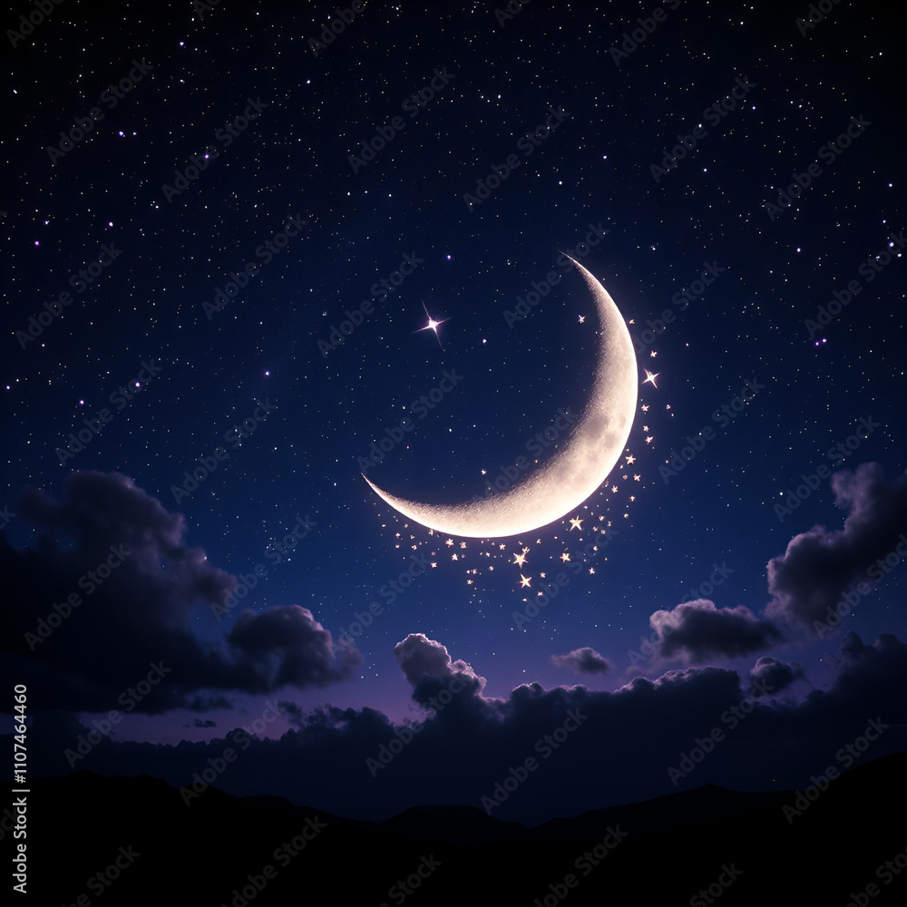 Fototapeta premium moon and stars