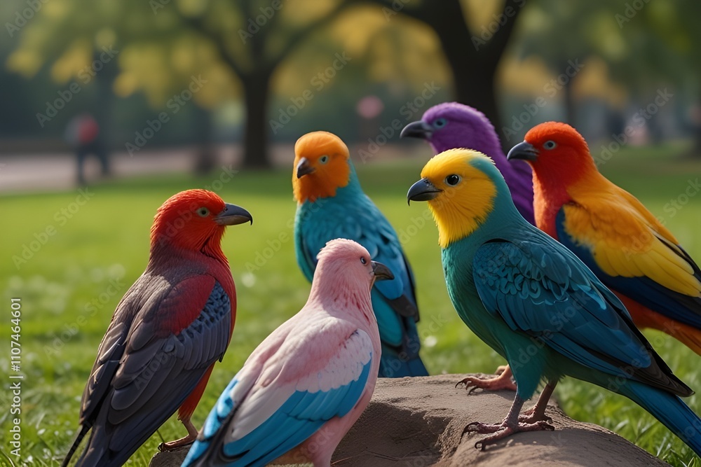 Obraz premium pair of parrots