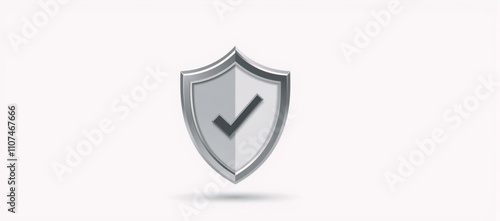 Free Download Document featuring a shield with checkmark symbolizes health insurance data security and medical services illustrated in cartoon minimalist style on white background - GFXLoad