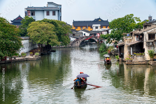 Anchang Ancient Town Scenic Area in Shaoxing, Zhejiang, China