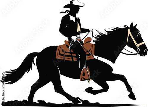 Cowboy flat design illustration vector art