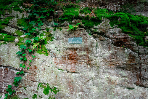 Hiking to Saustein and Proeller Summits in the Bavarian Forests Germany. photo