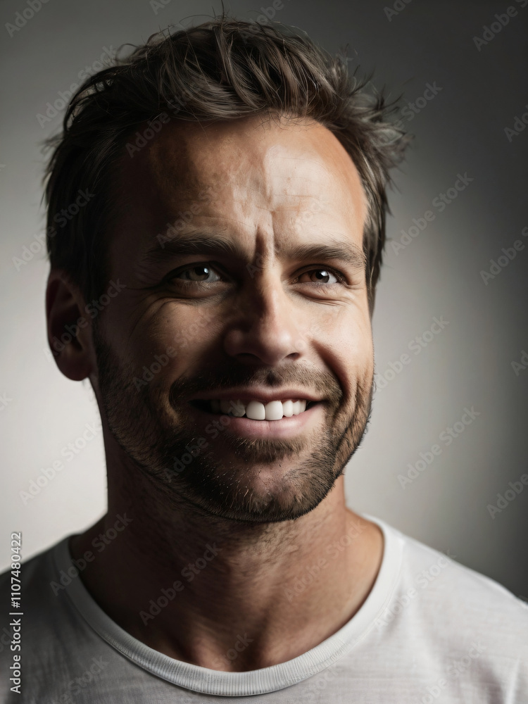 Obraz premium A monochrome, blurred portrait emphasizing light and texture.