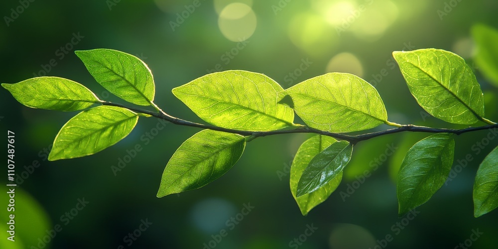 Realistic Jungle Branches with Lush Leaves on Dark Background Realistic Jungle Branches with Lush Leaves on Dark Background