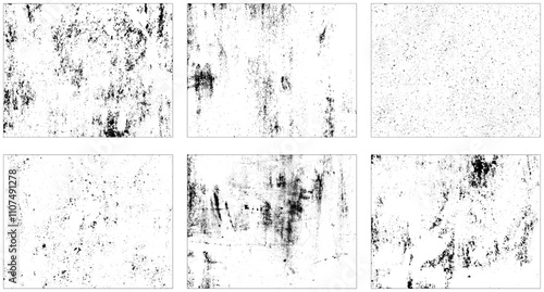 Age old ruined bumpy dirty fractured mortar grunge scratches wall vector. Abstract set of  grunge texture design on a white background.