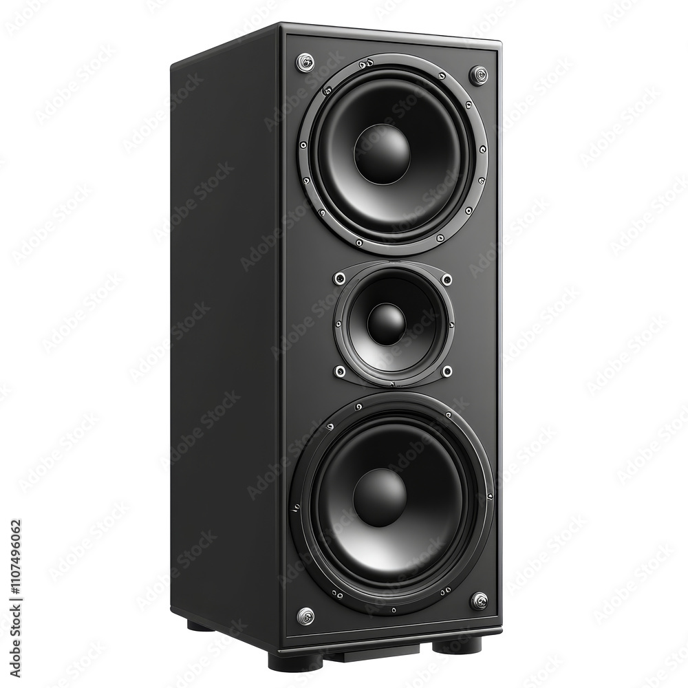 Fototapeta premium stack audio music speaker isolated.