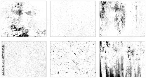 Age old ruined bumpy dirty fractured mortar grunge scratches wall vector. Abstract set of  grunge texture design on a white background.