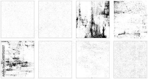 Age old ruined bumpy dirty fractured mortar grunge scratches wall vector. Distressed effect grunge textures set.